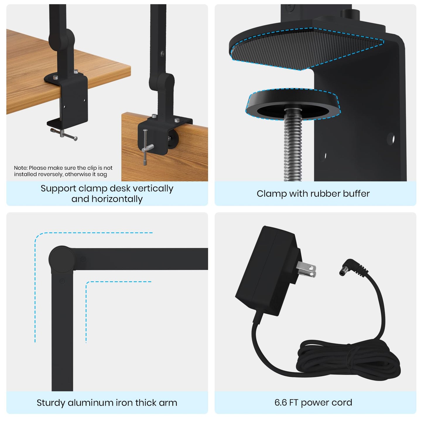 Ultra Bright Architect Desk Lamp with Clamp,Transformable LED Desk Lamp for Home Office,Tall Overhead Led Desk Light[41" Long Dimmable Light Bar],Auto Dimmable Desktop Table Lamp for Drawing Hobby Use